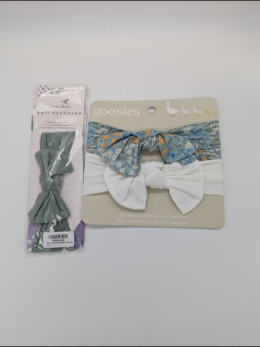 Goosies & Copper Pearl Floral Bow Headband Set BUNDLE Baby Girl NWT Shower Gift